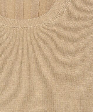JOSEPH 【洗える】サティニーリブ　ショートスリーブニット Desert