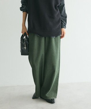 CRAFT STANDARD BOUTIQUE ホックワイドパンツ Khaki