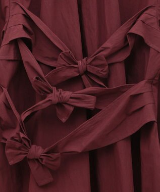 Green Parks リボンデザインハイネックブラウス Terracotta