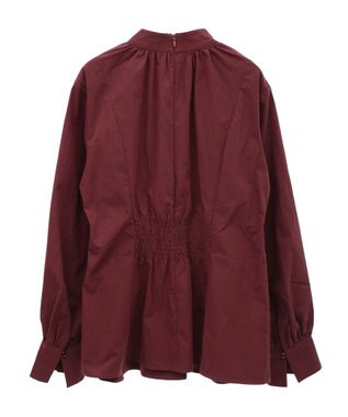 Green Parks リボンデザインハイネックブラウス Terracotta