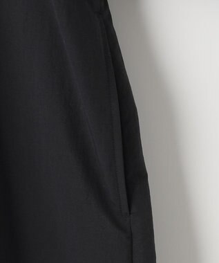 UNFILO 【洗える/シワになりにくい】撥水ナイロンタフタワッシャー ブラック