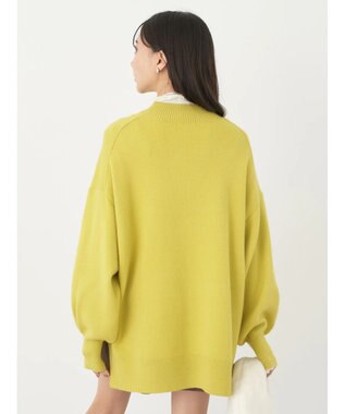 earth music&ecology やわらかタッチハイネックチュニック Lime Green