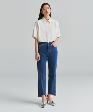 NAVE 【ReNAVE　洗える】アセテートギャバシャツ オフホワイト