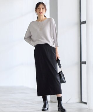 ANY ラメガーターニット ライトグレー