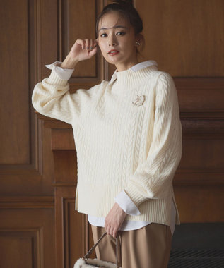  【飯豊まりえさん着用・Oggi12月号掲載】バルキーケーブル ニット