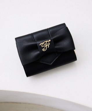 Maison de FLEUR ベルトリボンミニウォレット Black