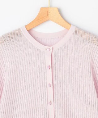 組曲 L 【先行予約・前後着用可】レーシーニット カーディガン スプレーピンク系