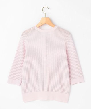 組曲 L 【先行予約・前後着用可】レーシーニット カーディガン スプレーピンク系