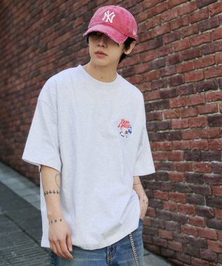 WEGO 【SMLサイズ展開】別注BENDAVISグラフィックT（SS） アッシュグレー