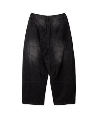 WEGO スーパービッグバレルレッグデニムパンツ ブラックその他