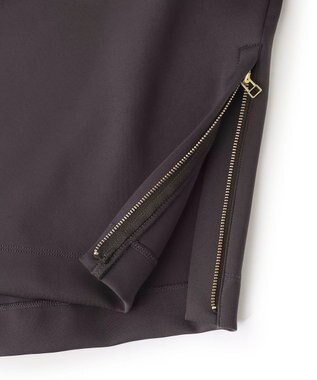 UNFILO L BEAUTY FORM JERSEY light サイドZIP プルオーバー チャコール