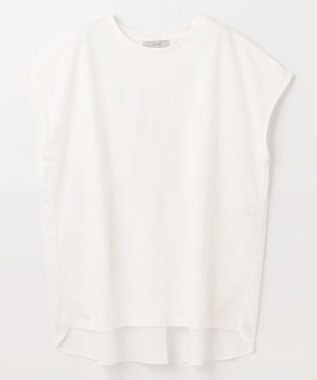 ANY L 【吸水速乾/シワになりにくい/アンチピリング】バックフレアフレンチスリーブカットソー オフ