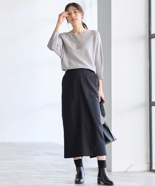 ANY ラメガーターニット ライトグレー