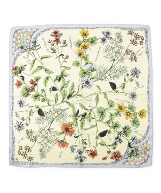 23区 manipuri ハーバルガーデン シルク スカーフ イエロー系