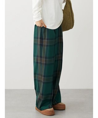 CRAFT STANDARD BOUTIQUE センタープレスチェックパンツ Check Green