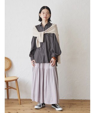 AMERICAN HOLIC ティアードギャザースカート Light Gray