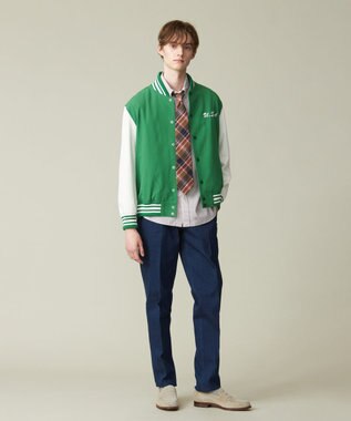 J.PRESS MEN ポプリンマルチストライプ ボタンダウンシャツ ワイン系1