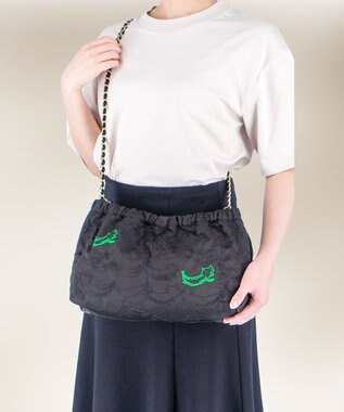 tsumori chisato CARRY なみねこししゅう ショルダーバッグ