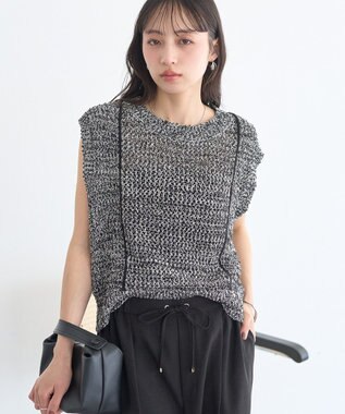 earth music&ecology 配色ラインＭＩＸニットベスト