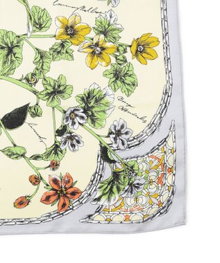 23区 manipuri ハーバルガーデン シルク スカーフ イエロー系