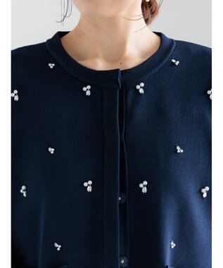 Te chichi パールビジューニットライトジャケット《2026 spring catalog item》 ネイビー