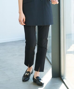 #Newans ストレッチタイトシルエットパンツ ブラック