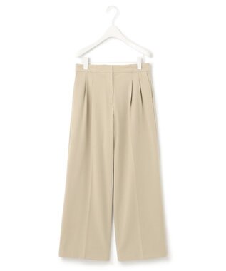 ICB 【洗える】T/Rドライギャバ  ワイドストレートパンツ ベージュ系