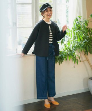 Feroux 【洗える】ダンボール アウター ブラック系