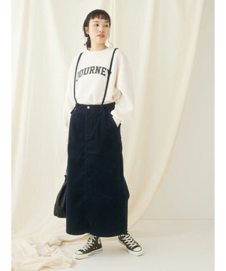 CRAFT STANDARD BOUTIQUE コーデュロイ２ＷＡＹサロペットスカート Navy