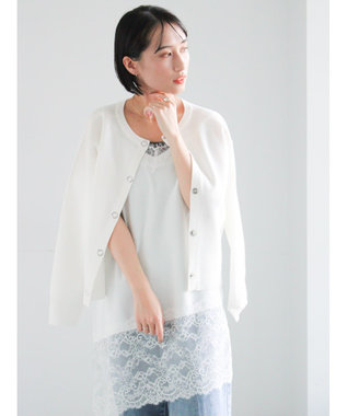 Te chichi イレギュラーヘムレイヤードレースキャミ オフホワイト