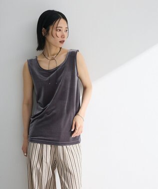 Green Parks ２Ｗａｙベロアタンクトップ Dark Gray