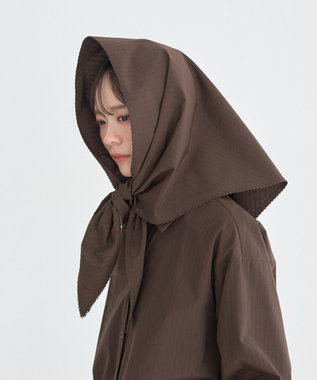 earth music&ecology 【SET ITEM】スカーフ付きスキッパーシャツ Brown