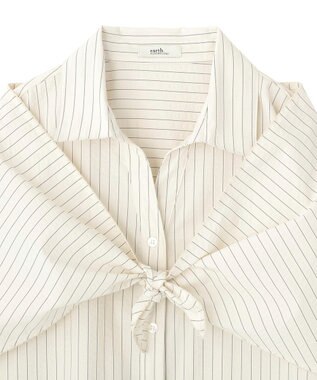 earth music&ecology 【SET ITEM】スカーフ付きスキッパーシャツ Stripe