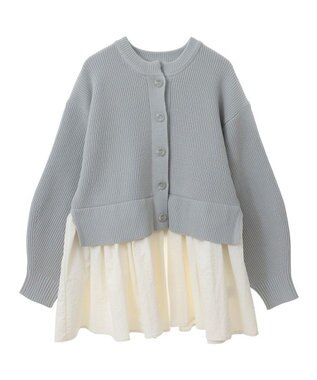 Green Parks ・ＥＬＥＮＣＡＲＥ　ＤＵＥ　スソレイヤーニットカーディカ Light Gray