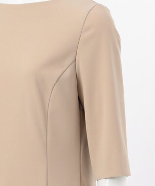 23区 【エステータ】コットンダブルクロス ハーフスリーブワンピース グレージュ系