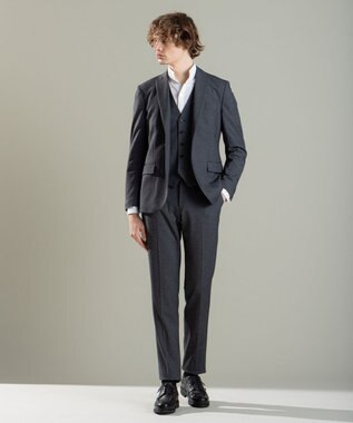 JOSEPH HOMME トリックジャガードストレッチ　ウイングカラーシャツ ホワイト系