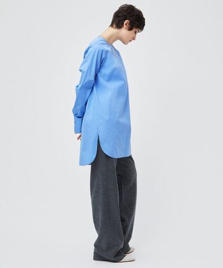 BEIGE， 【洗える】MUTERSE / プルオーバーシャツ Blue