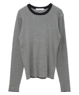 AMERICAN HOLIC バイパチクルーネックリブニットプルオーバー Border