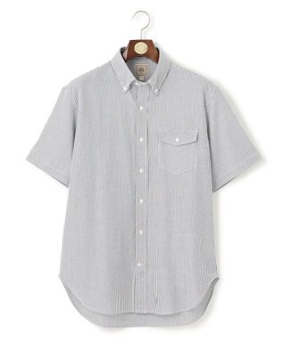 J.PRESS MEN 【WEB・一部店舗限定】シアサッカー 半袖シャツ / B.D. ネイビー系1