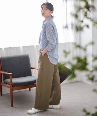 ANY 【手洗い可能/抗菌防臭/UVカット/速乾】レギュラーカラーシャツ ブルーロンスト