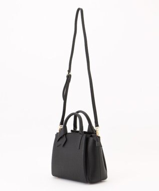 LA BAGAGERIE 【MONICA】リボンハンドルバッグ ブラック