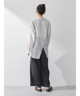 earth music&ecology バックスリットシアーシャツ Mint