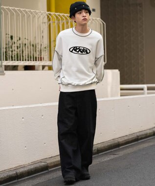 WEGO 【SMLサイズ展開】エクストラバギーデニムパンツ デニムブラック