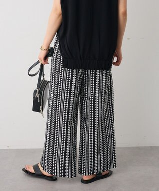 CRAFT STANDARD BOUTIQUE レーヨン総柄ワイドパンツ Stripe