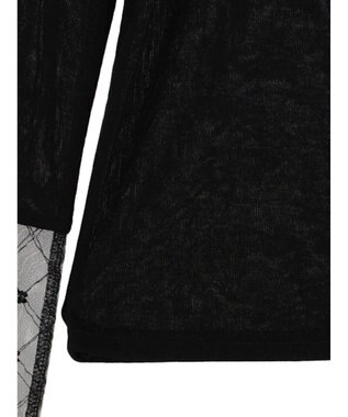 earth music&ecology チュールビジュープルオーバー Black