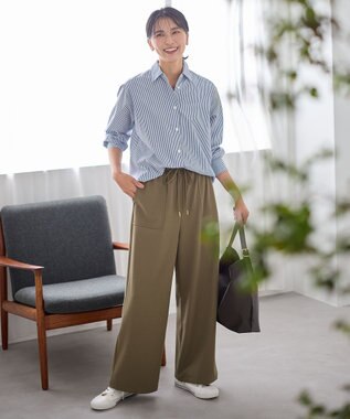 ANY 【手洗い可能/抗菌防臭/UVカット/速乾】レギュラーカラーシャツ ブルーロンスト