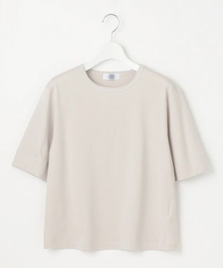 J.PRESS LADIES L フライスジャージー カットソー ライトグレー系