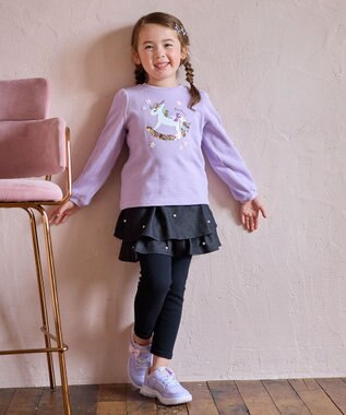 ANY KIDS ミラクルスパンコールトレーナー ラベンダー（ユニコーン）