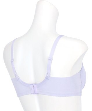 WACOAL 【小さく見せるブラ】 シンプル ブラジャー 着やせ効果 コンパクトにメイク バストの突出をおさえる 背中の段差を軽減 大きいサイズ レディース BRB452 /ワコール パープル