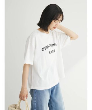 Green Parks キレイ目カレッジボックスＴシャツ Off White